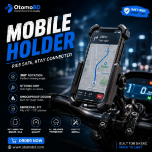 360° Rotating Bike Mobile Holder – Anti-Vibration Phone Mount